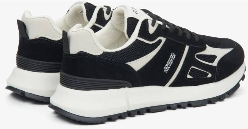 Estro Zwarte sneakers voor dames gemaakt van textiel en eco-leer ES8 Er00115858 Black Dames