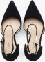 Estro Dames Zwarte Velours Plateau Pumps met Enkelband Black Dames - Thumbnail 4