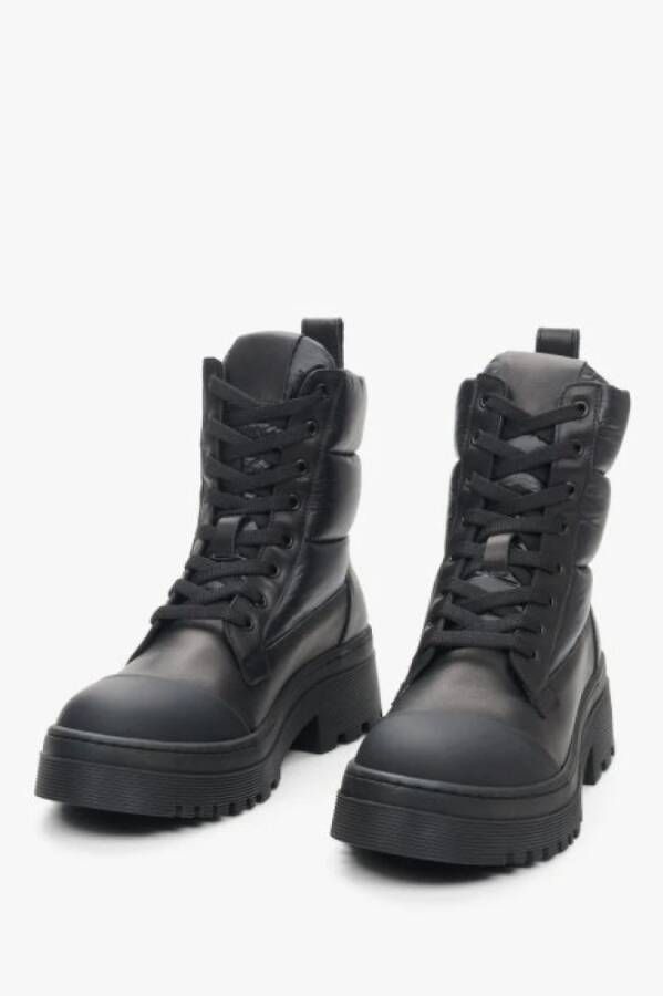 Estro Dames Zwarte Veterschoenen Winterlaarzen ES 8 Er00111929 Black Dames