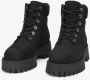 Estro Zwarte veterschoenen voor vrouwen gemaakt van echt Italiaans nubuck Black Dames - Thumbnail 3