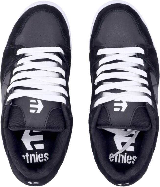 Etnies Zwart Witte Skate Schoenen met Vetersluiting Black Heren