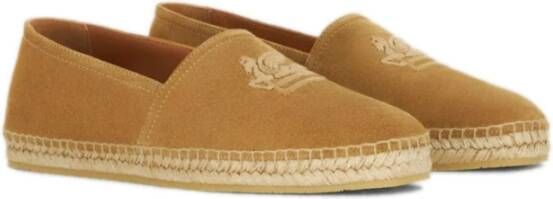 ETRO Beige Suède Espadrilles Brown Heren