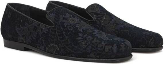 ETRO Blauwe Leren Loafer Blue Heren