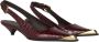 ETRO Bordeaux Krokodillenprint Hak Sandalen Red Dames - Thumbnail 2