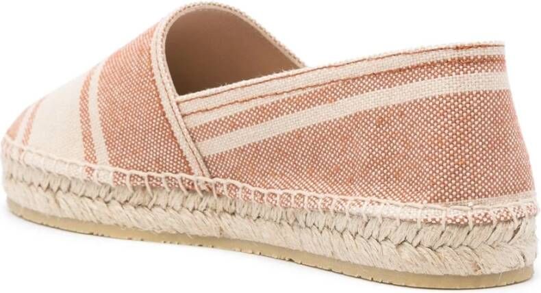 ETRO Gestreepte canvas espadrilles in bruin Brown Dames