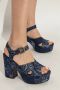 ETRO Plateau sandalen Blue Dames - Thumbnail 2