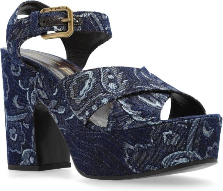 ETRO Plateau sandalen Blue Dames