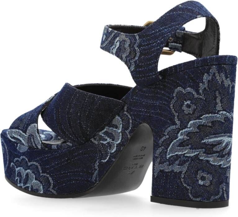 ETRO Plateau sandalen Blue Dames