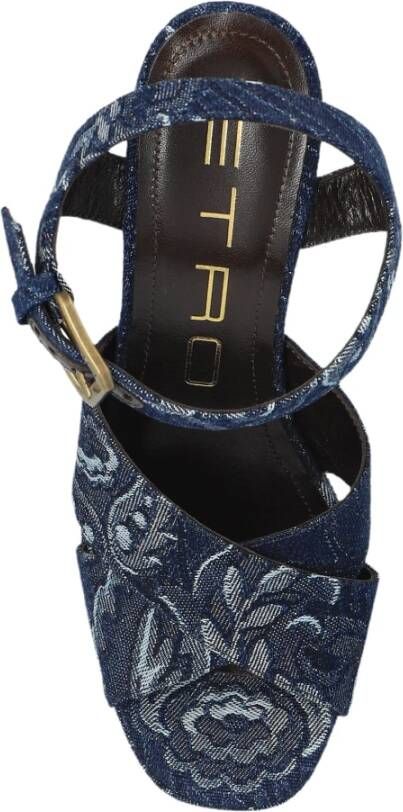 ETRO Plateau sandalen Blue Dames