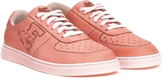 ETRO Roze Leren Sneaker 'Pegaso' Pink Heren