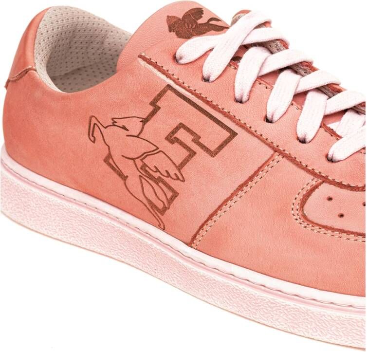 ETRO Roze Leren Sneaker 'Pegaso' Pink Heren