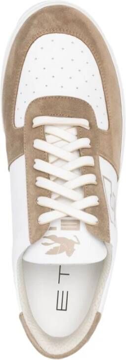 ETRO Beige Leren Casual Sneakers Multicolor Heren