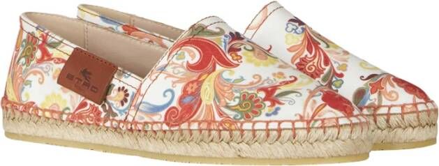 ETRO Witte Bloemenprint Espadrilles Schoenen Multicolor Dames