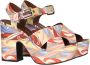 ETRO Witte platform sandalen met zomerprint Multicolor Dames - Thumbnail 2