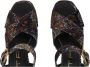 ETRO Zwarte Velvet Plateau Sandalen met Bloemenprint Multicolor Dames - Thumbnail 4