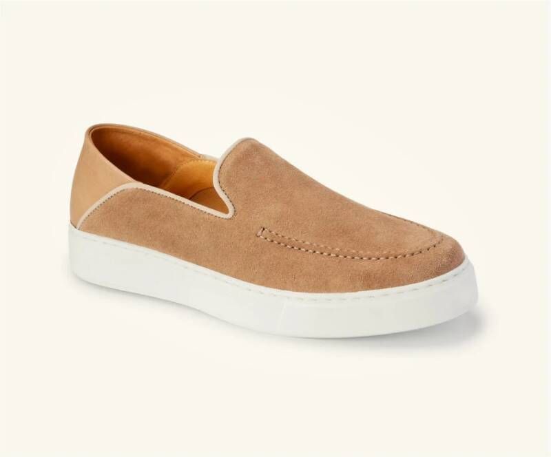 Exton Beige Slip On Platte Schoenen Beige Heren