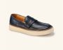 Exton Blauwe Instap Leren Schoenen Blue Heren - Thumbnail 2