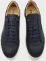 Exton Blauwe Leren Sneakers Blue Heren - Thumbnail 2