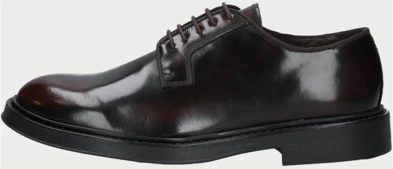 Exton Bordeaux Leren Jurkschoenen Brown Heren