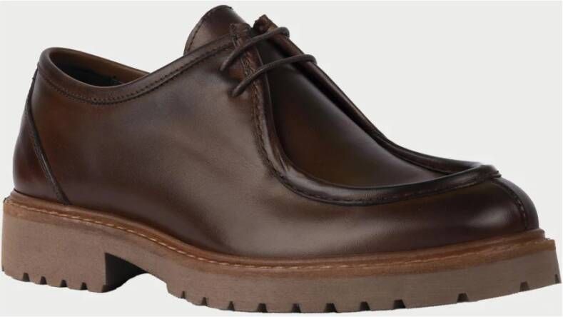 Exton Bruine Leren Casual Schoenen Brown Heren