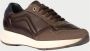 Exton Bruine Leren Sneakers Lage Plateauzool Brown Heren - Thumbnail 2