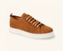 Exton Bruine Leren Sneakers Lichtgewicht Geperforeerd Suède Brown Heren - Thumbnail 2