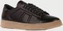 Exton Bruine leren sneakers Ronde neus Vetersluiting Brown Heren - Thumbnail 2