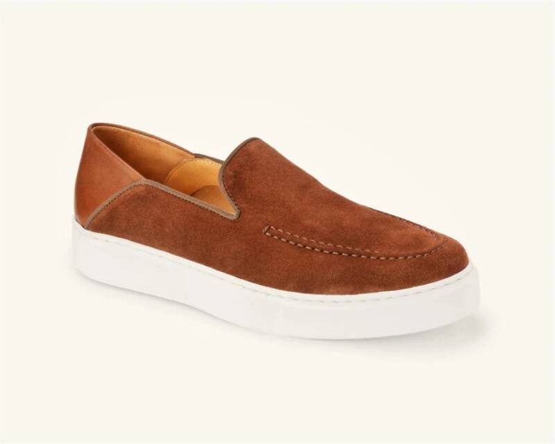 Exton Bruine Slip On Suède Schoenen Brown Heren