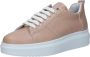 Exton Dames Leren Lage Sneakers Pink Dames - Thumbnail 2