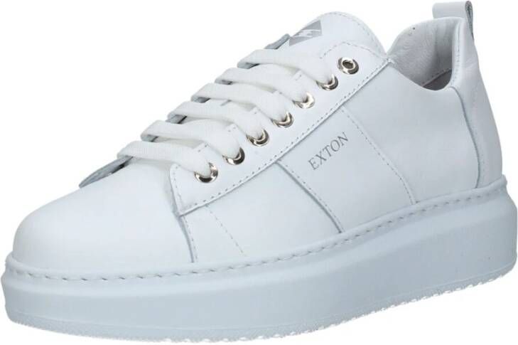 Exton Dames Leren Lage Sneakers White Dames