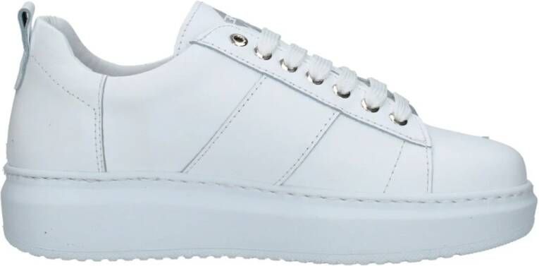 Exton Dames Leren Lage Sneakers White Dames