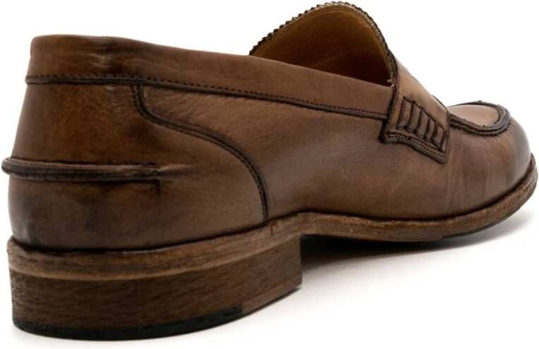 Exton Elegante Leren Schoenen Houtlook Brown Heren