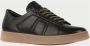 Exton Groene Leren Sneakers Ronde Neus Vetersluiting Brown Heren - Thumbnail 2