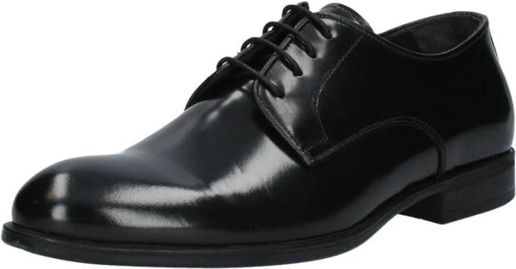 Exton Heren Leren Oxford Schoenen Black Heren