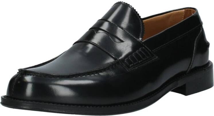 Exton Heren Loafer Leren Comfortabele Zool Black Heren