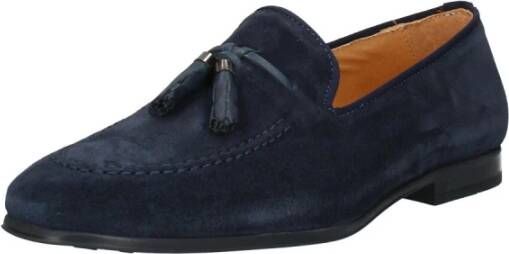 Exton Heren Loafer Suède Rubberen Zool Blue Heren