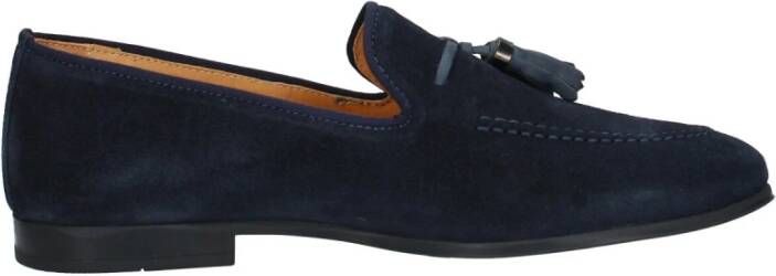 Exton Heren Loafer Suède Rubberen Zool Blue Heren