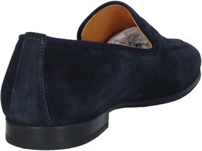 Exton Heren Loafer Suède Rubberen Zool Blue Heren