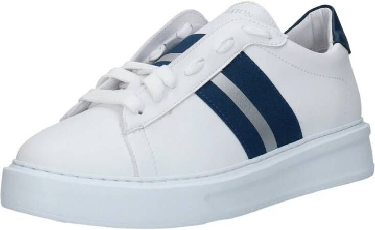 Exton Moderne Leren Sneakers White Heren