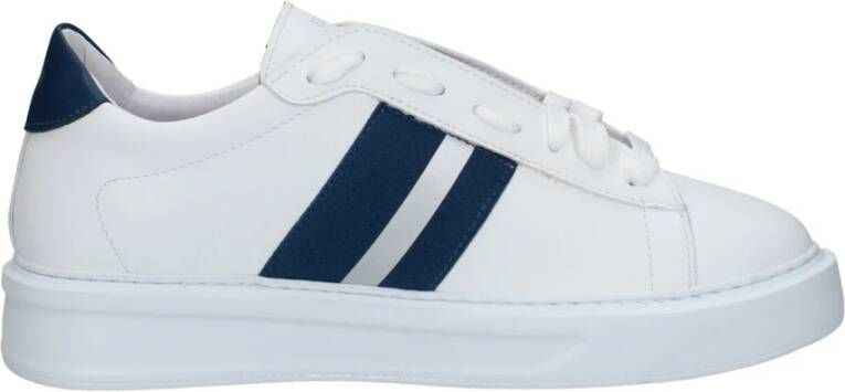 Exton Moderne Leren Sneakers White Heren