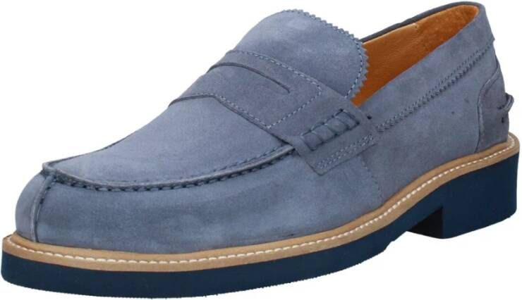 Exton Suède Loafers Verhogen Stijl Blue Heren