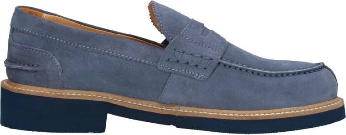 Exton Suède Loafers Verhogen Stijl Blue Heren