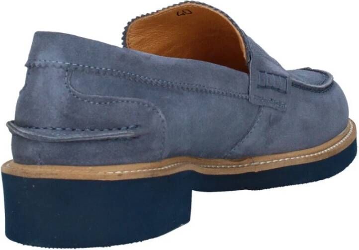 Exton Suède Loafers Verhogen Stijl Blue Heren