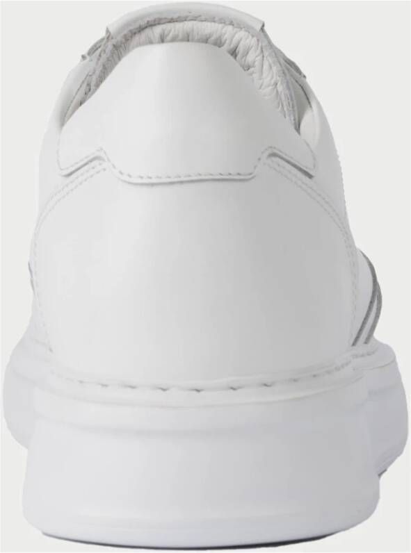 Exton Witte Leren Lage Sneakers White Heren