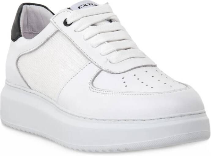 Exton Witte Nappa Leren Schoenen White Heren