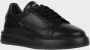 Exton Zwarte Leren Lage Sneakers Black Heren - Thumbnail 2