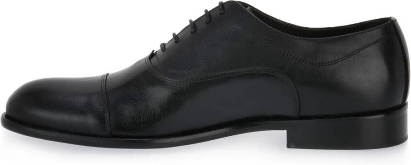 Exton Zwarte Leren Schoenen Black Heren