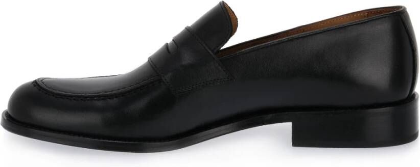 Exton Zwarte Leren Schoenen Black Heren