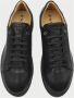 Exton Zwarte Leren Sneakers Black Heren - Thumbnail 2