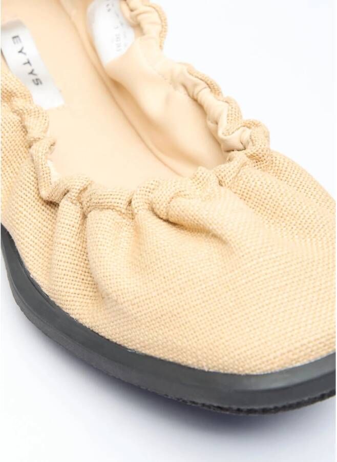 Eytys Canvas Ballerina Flats Ronde Neus Beige Dames